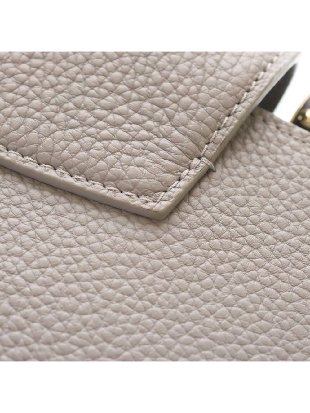 Louis Vuitton Capucines PM 2-Way Shoulder Bag Gray Taurillon Leather Gold - Picture 7 of 8
